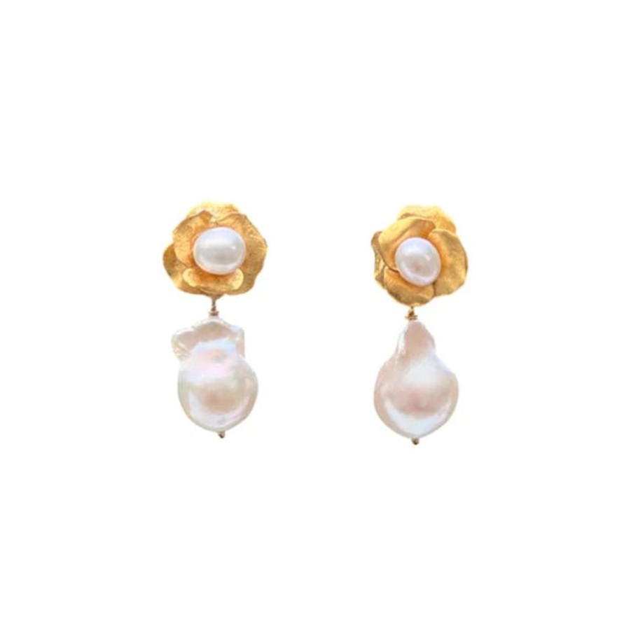 Accessories Jill Marsden | Martina Mini Stud With Baroque Pearl