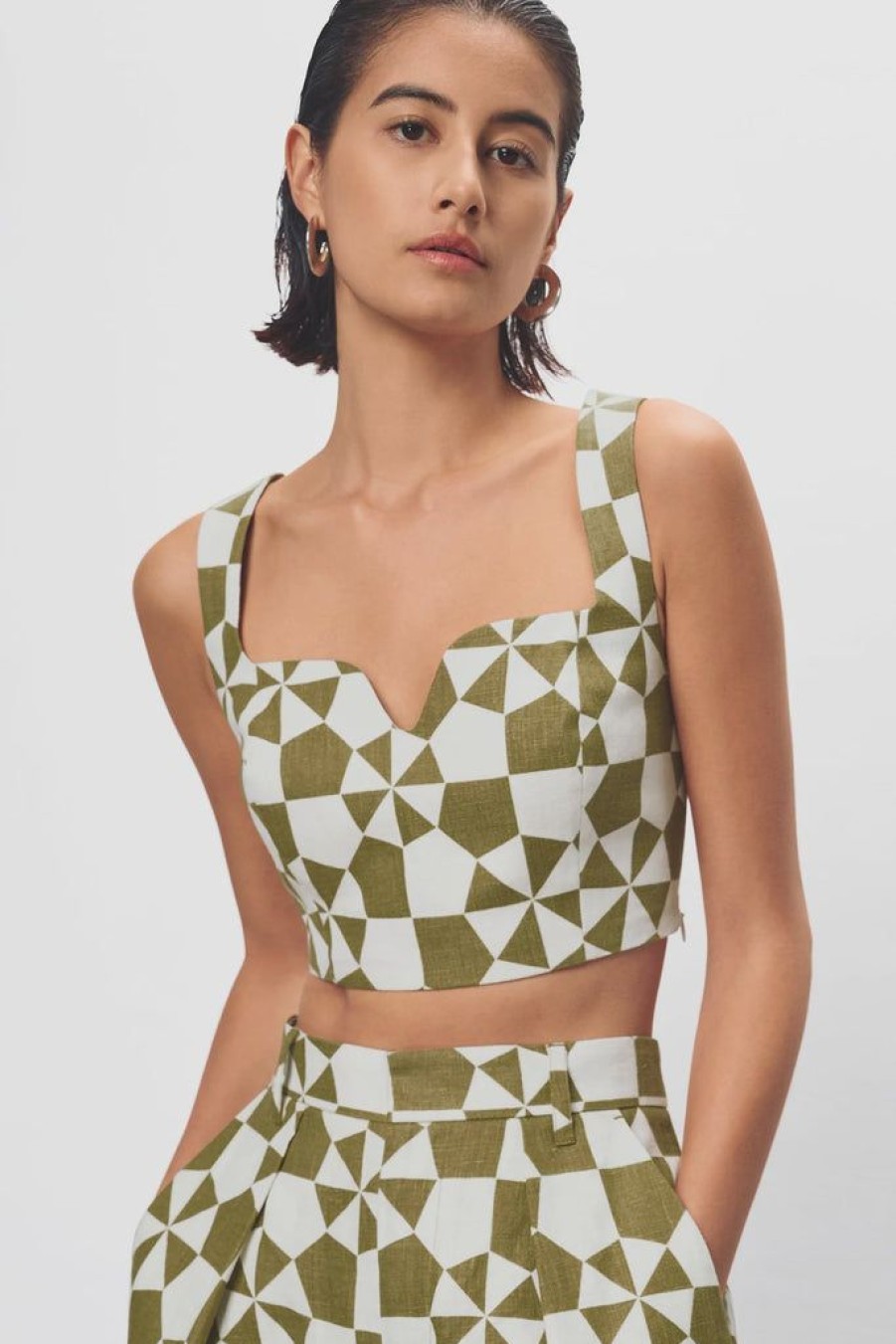 Clothing Mara Hoffman | Jini Top Olive