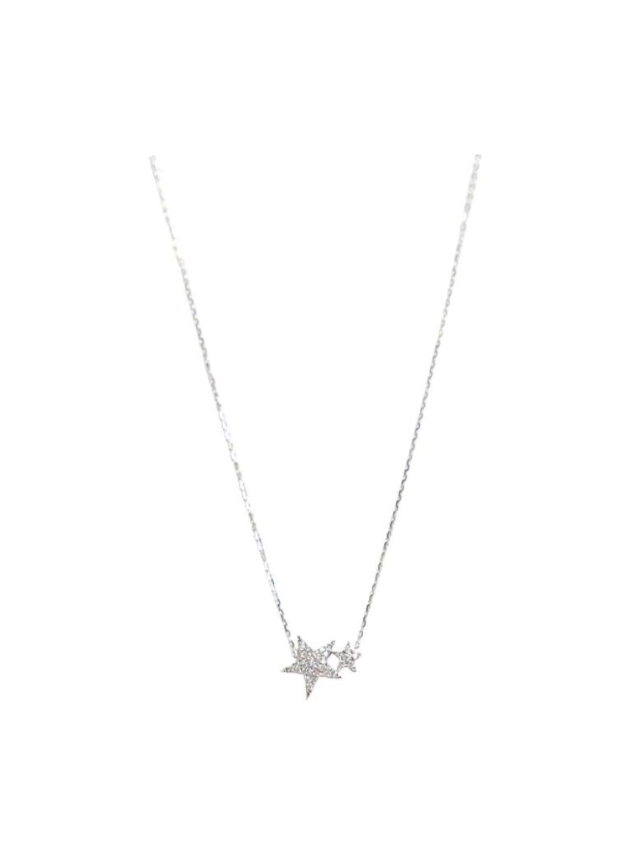 Accessories Constellate by Lisa Sinclair | Hera Double Diamond Star Necklace