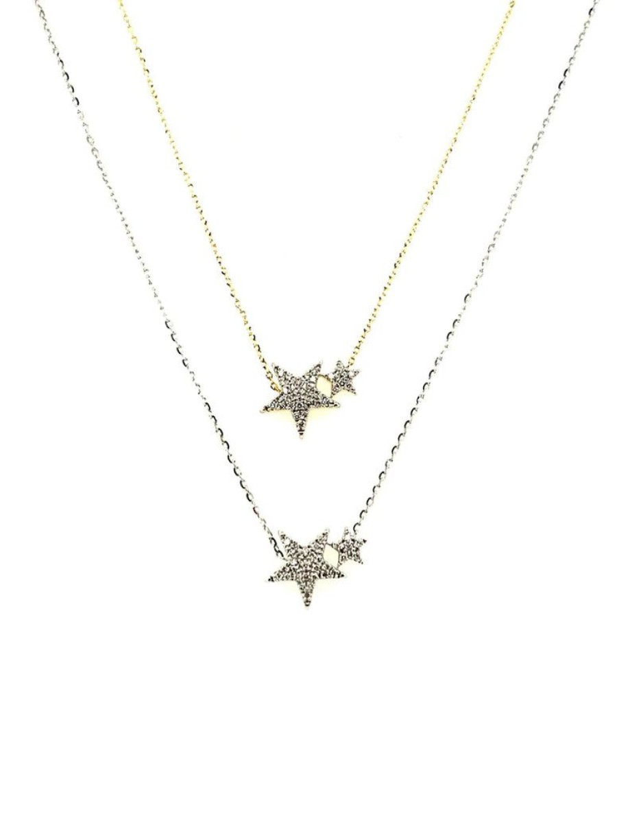 Accessories Constellate by Lisa Sinclair | Hera Double Diamond Star Necklace