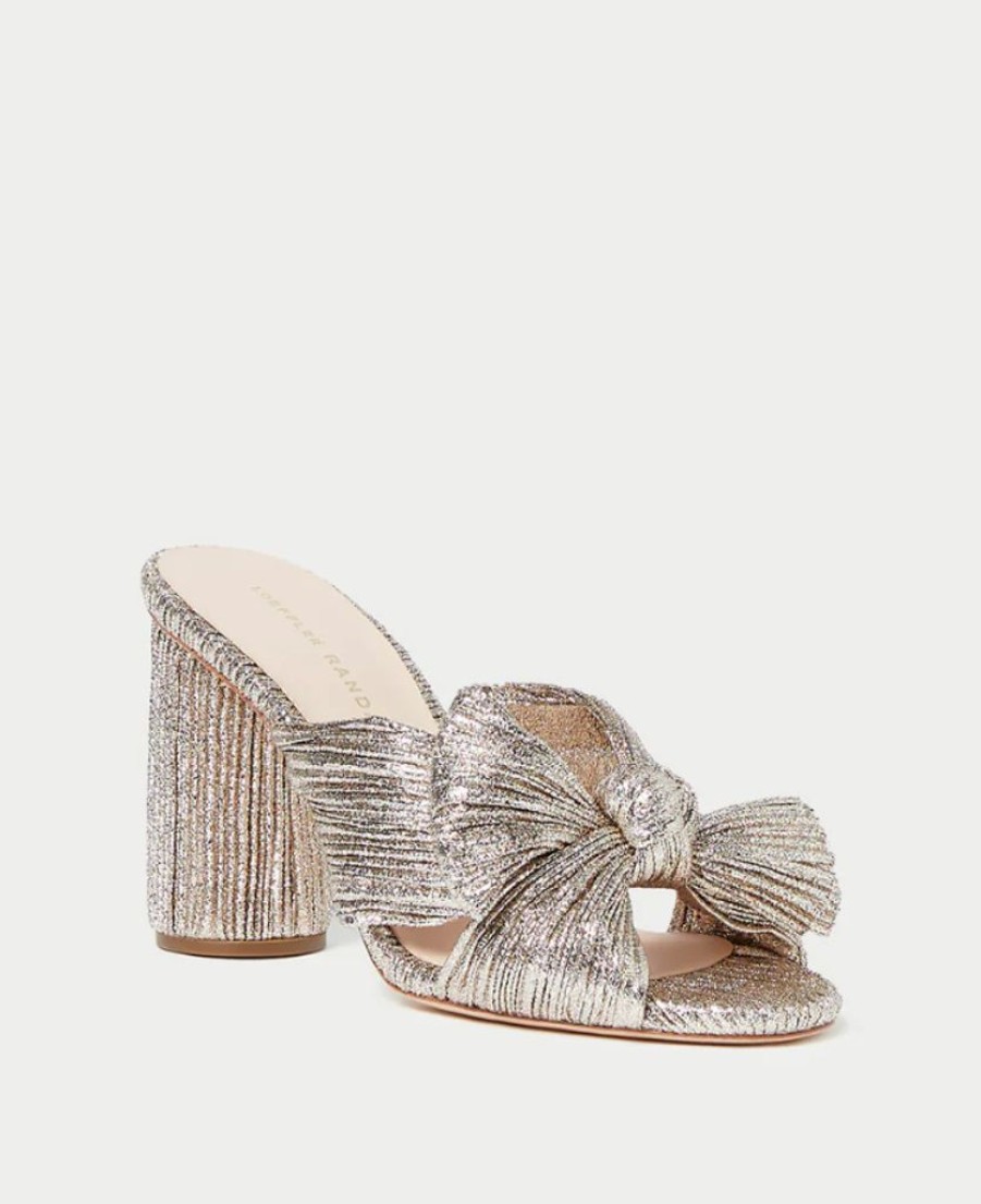 Shoes Loeffler Randall | Penny Knot Mule Champagne Shimmer