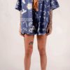 Clothing Faye | Absurd Bandana Short Sleeve Shirt Blue