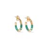 Accessories Aurélie Bidermann | Positano Mini Hoops Emerald