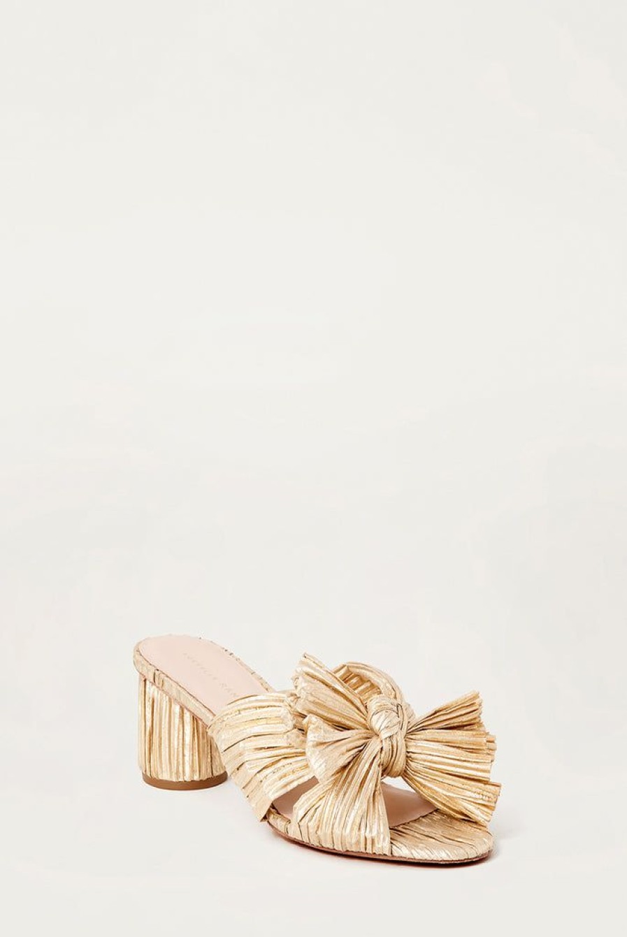 Shoes Loeffler Randall | Emilia Pleated Heel Gold