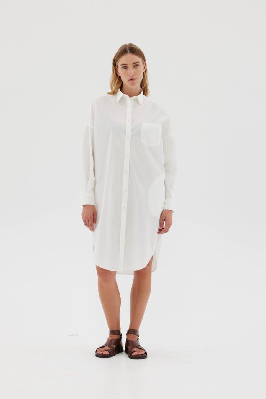 Clothing LMND | Chiara Shirt Dress White