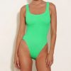 Clothing Hunza G | Square Neck Swim Lime