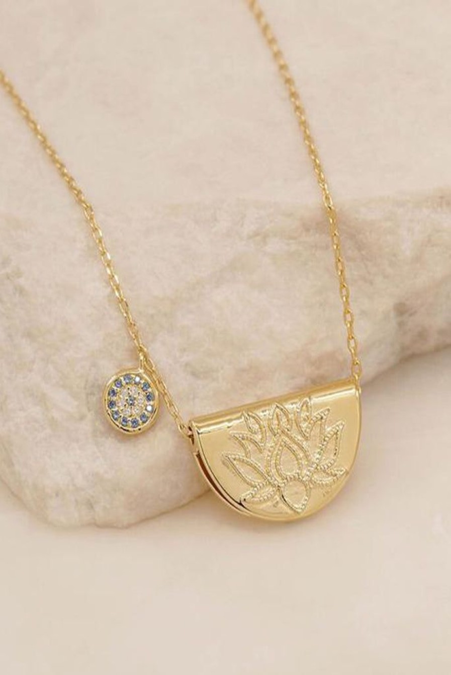 Accessories By Charlotte | Lucky Lotus Necklace Gold