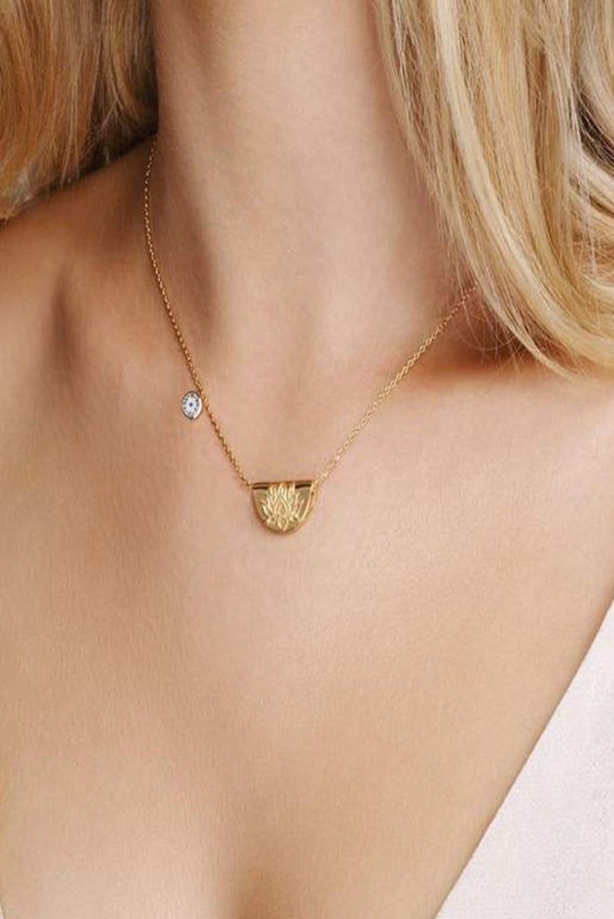 Accessories By Charlotte | Lucky Lotus Necklace Gold