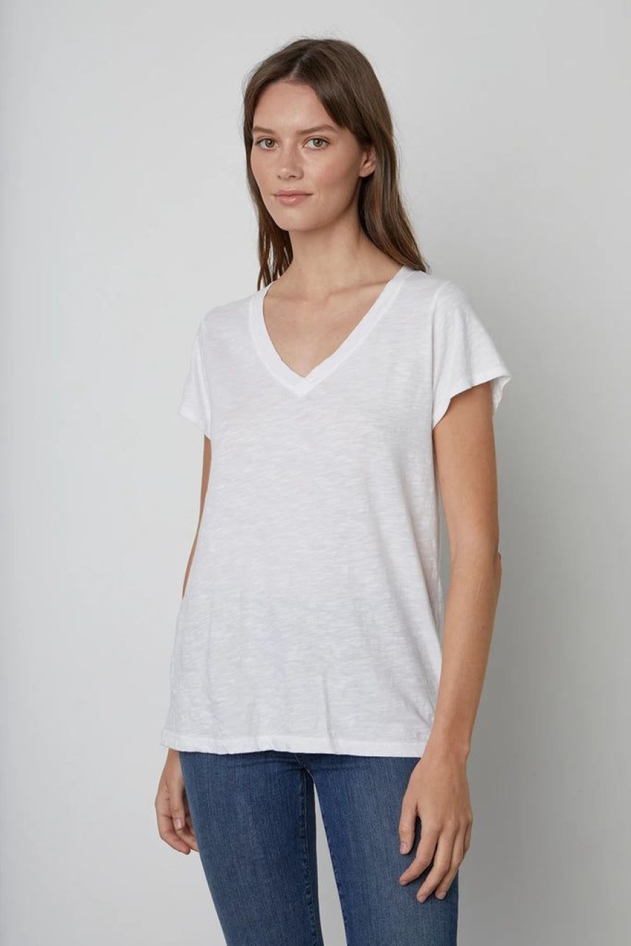 Clothing Velvet by Graham & Spencer | Velvet Original Jillian Tee White