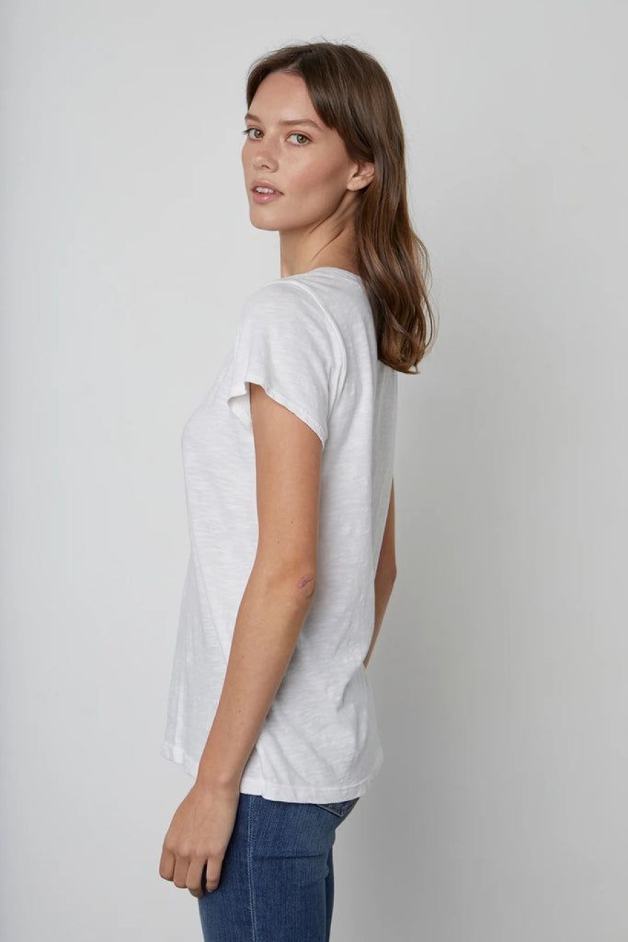 Clothing Velvet by Graham & Spencer | Velvet Original Jillian Tee White