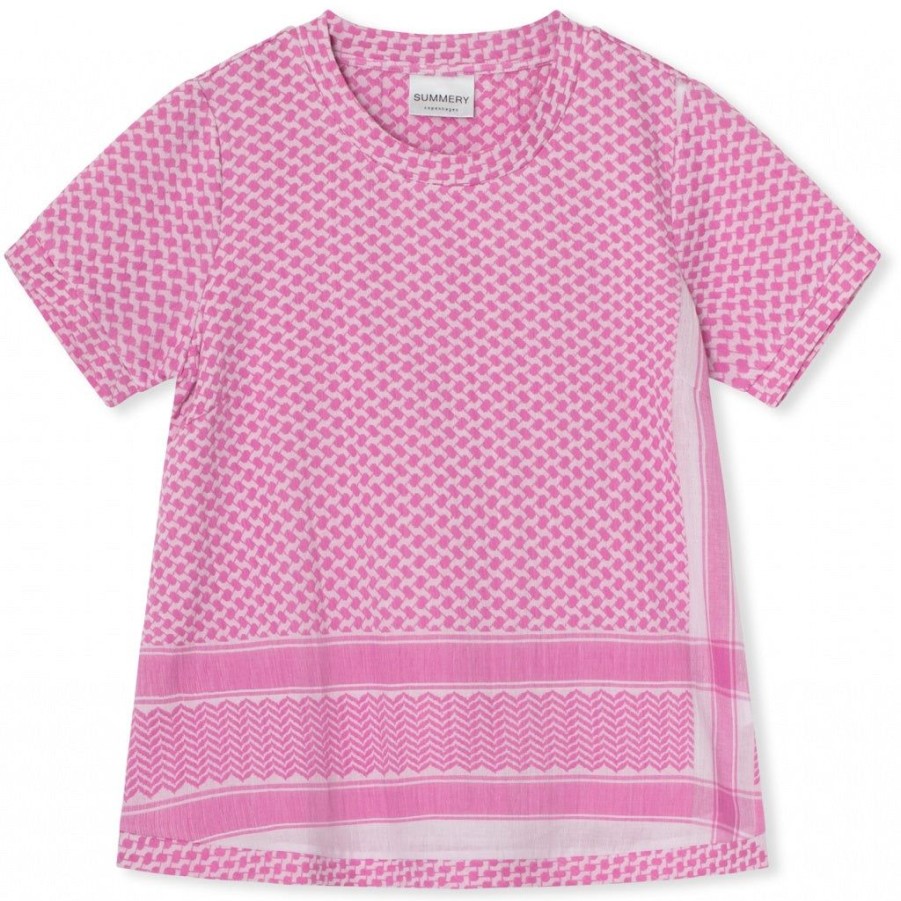 Clothing Cecilie Copenhagen | Shirt O Short Sleeve Super Pink