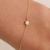 Accessories By Charlotte | 14K Crystal Lotus Flower Bracelet Gold