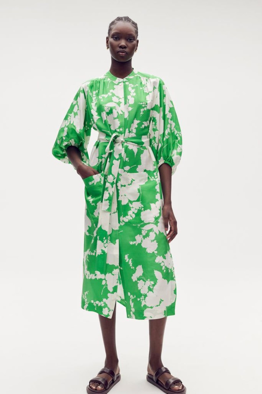 Clothing Oroton | Silhouette Print Column Dress