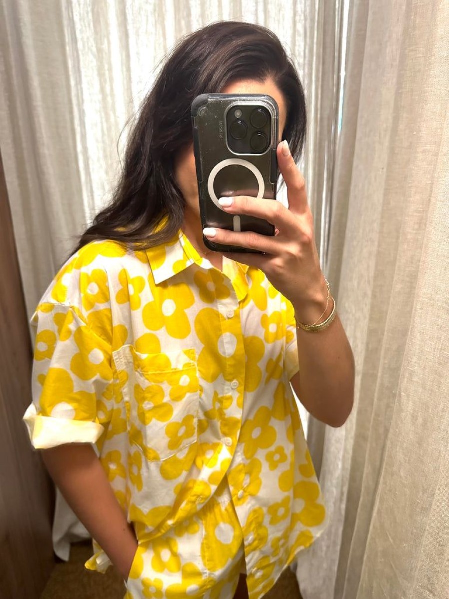 Clothing Faye | Nahui Ollin Short Sleeve Shirt Yellow