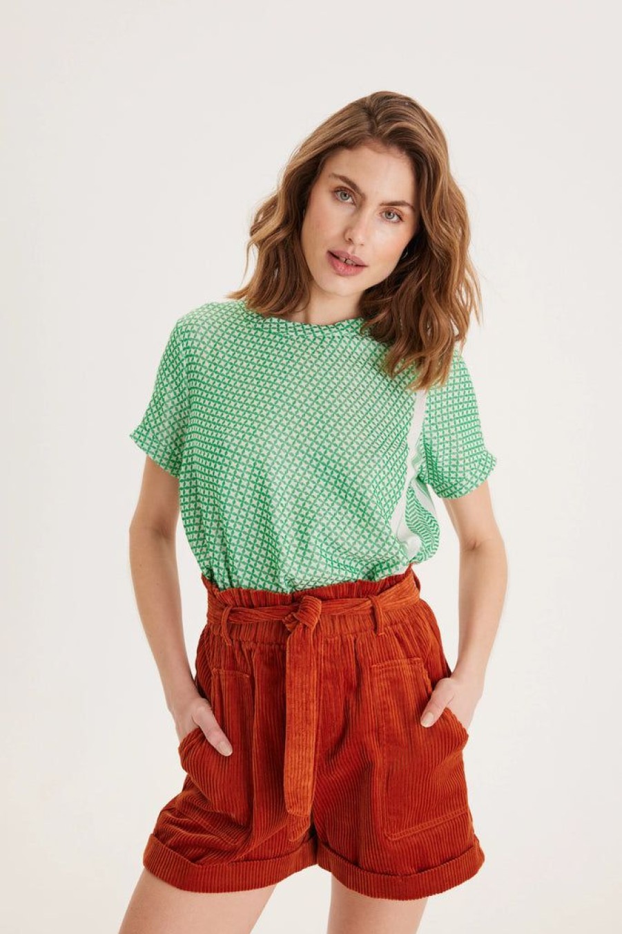 Clothing Summery Copenhagen | Shirt O Short Sleeve Fern Green