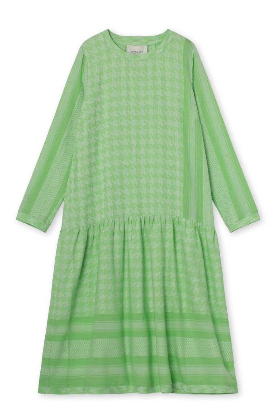 Clothing Cecilie Copenhagen | Josefine Long Sleeve Dress Opaline Green