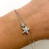 Accessories Constellate by Lisa Sinclair | Luciana Double Star Diamond Bracelet White Gold