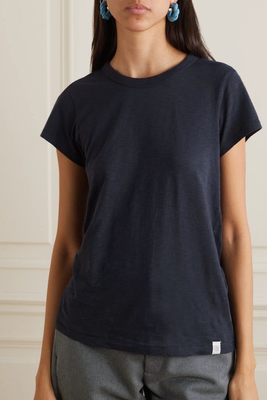 Clothing Rag & Bone | The Slub Tee Salute Navy