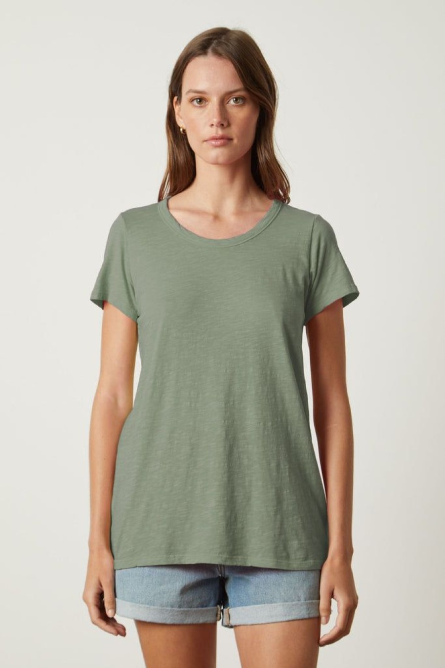 Clothing Velvet by Graham & Spencer | Odelia Tee Desert Green