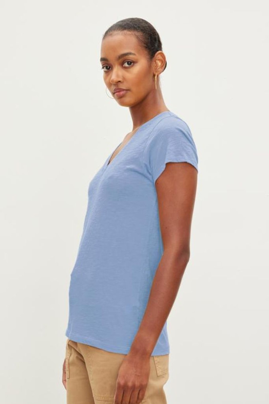 Clothing Velvet by Graham & Spencer | Lilith Tee Wave Blue