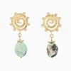 Accessories Ulla Johnson | Mini Spiral Stone Earrings Turquoise