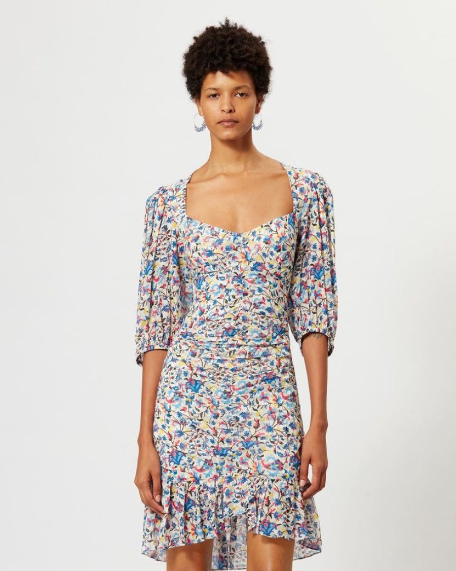 Clothing Isabel Marant | Lunesa Dress White Blue