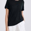 Clothing Jac + Jack | Cuba Linen O Neck Tee Black