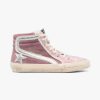 Shoes Golden Goose | Slide Sneaker Pink Violet And Silver