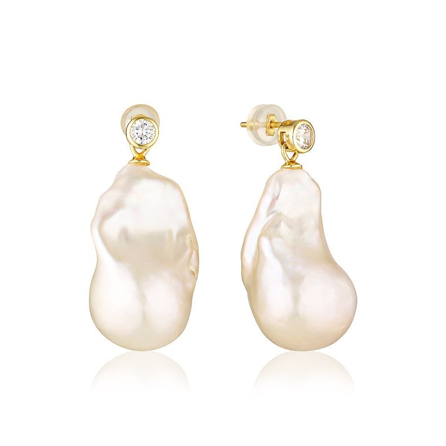 Accessories Carly Paiker | Ceto Gold Pearl Earrings