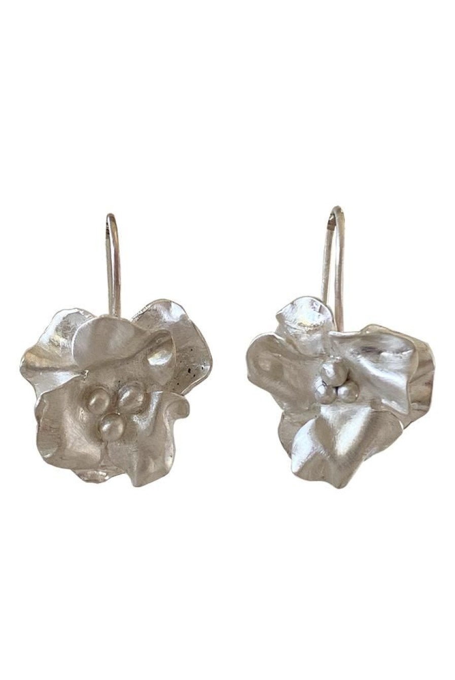 Accessories Jill Marsden | Handmade Flower On A Hook Silver