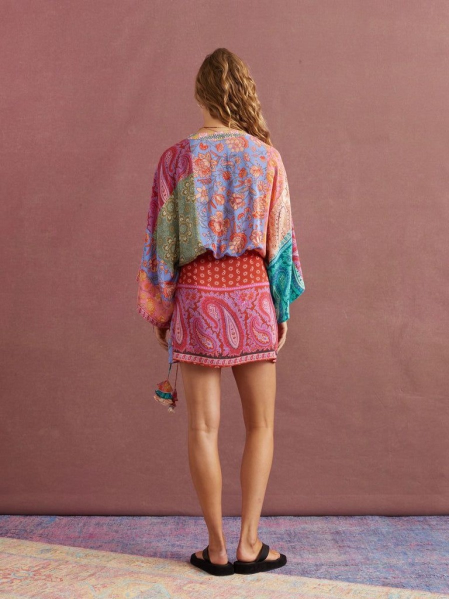 Clothing Boteh | Kaleido Silk Robe Mini Dress