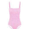 Clothing Ephemera | Blush Gingham Bandeau One Piece