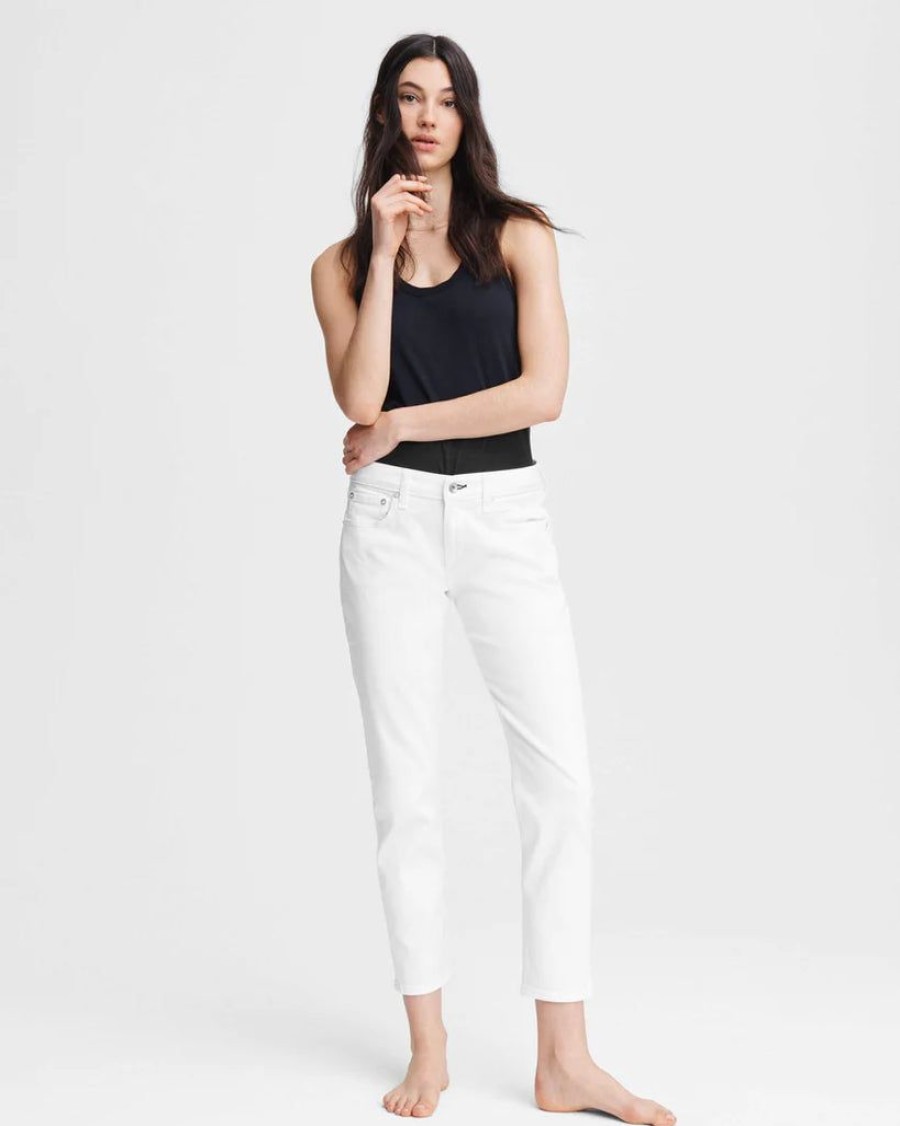 Clothing Rag & Bone | Dre Slim Boyfriend Jean White