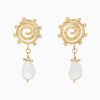 Accessories Ulla Johnson | Mini Spiral Stone Earrings Pearl