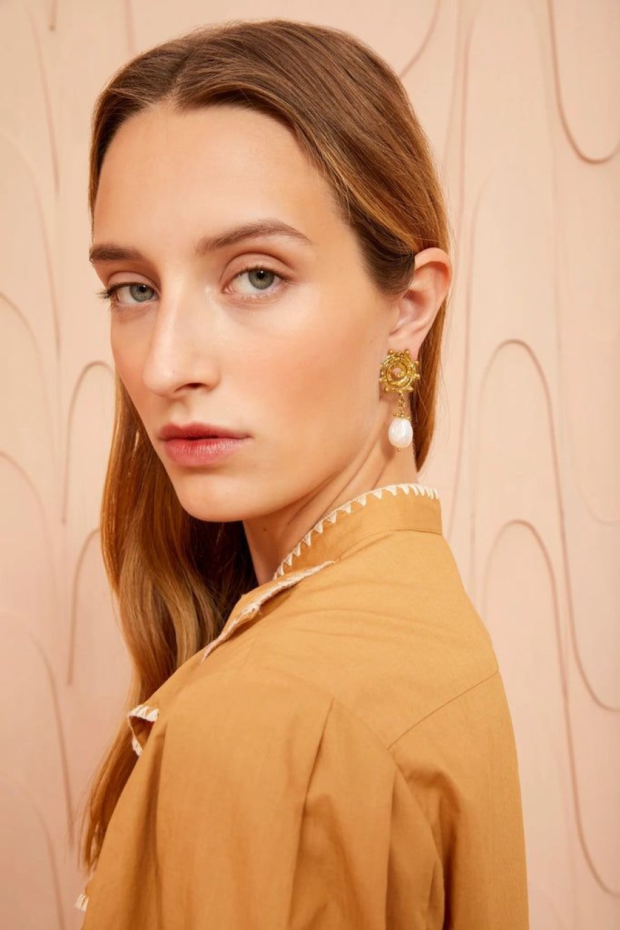 Accessories Ulla Johnson | Mini Spiral Stone Earrings Pearl