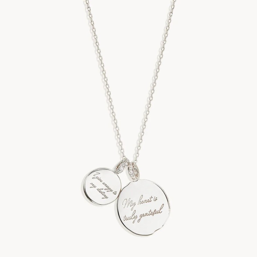 Accessories By Charlotte | My Heart Is Grateful Necklace Silver