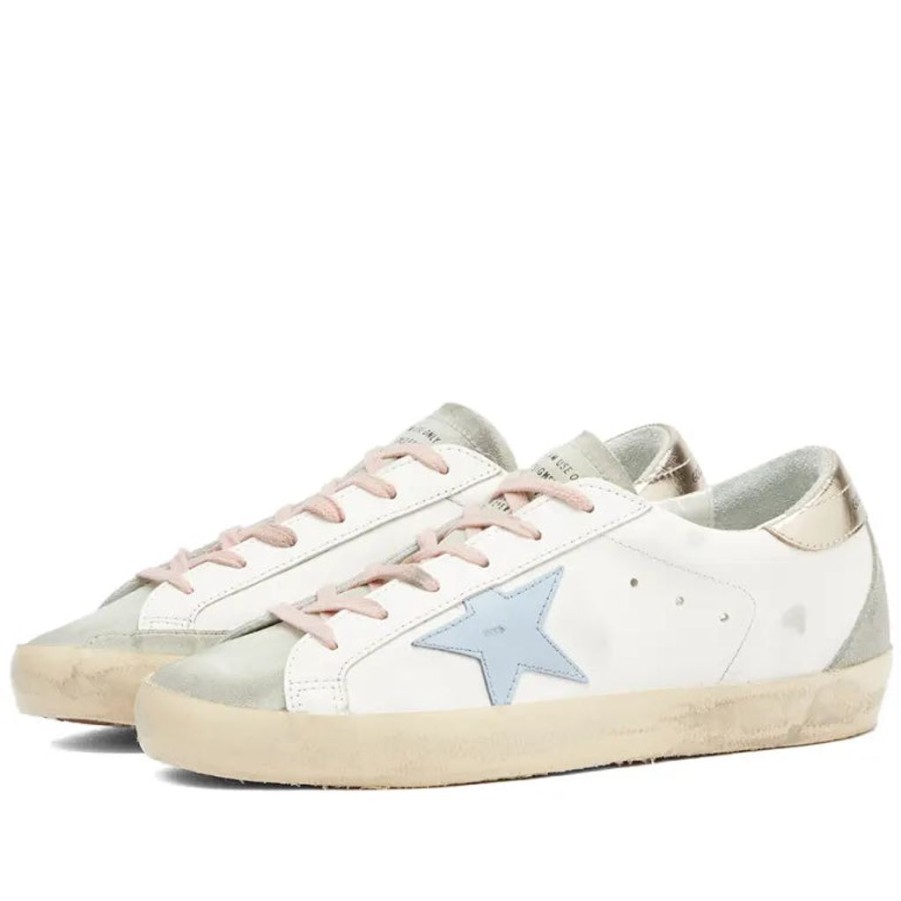 Shoes Golden Goose | Superstar Sneaker White Ice And Powder Blue