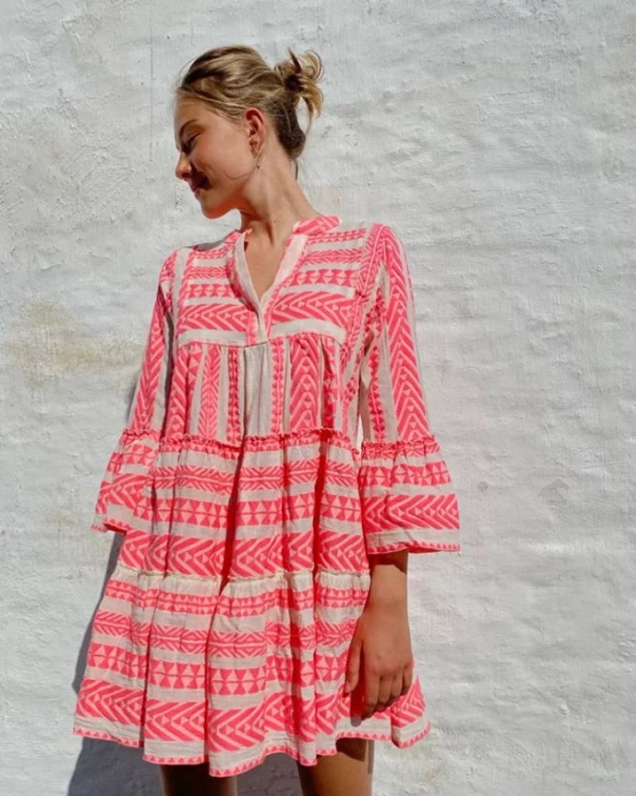 Clothing Devotion Greece | Ella Short Dress Neon Pink