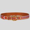 Accessories ETRO | Embroidered Belt Tan