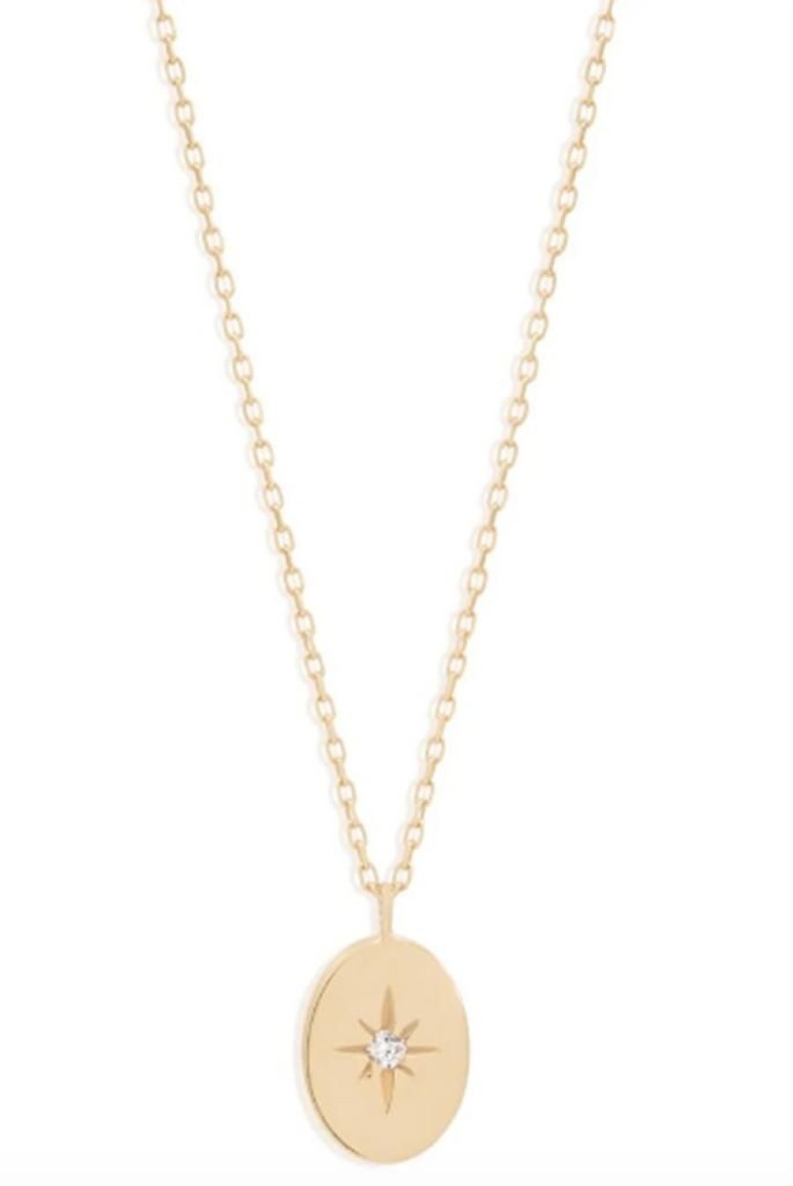 Accessories By Charlotte | 14K Shine Your Light Diamond Necklace Gold