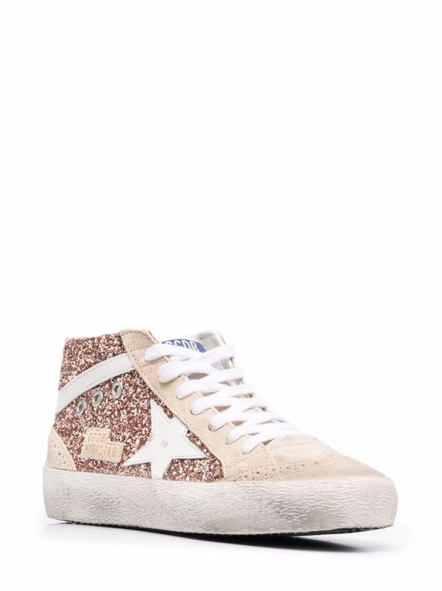 Shoes Golden Goose | Mid Star Sneaker Glitter Pink Pearl