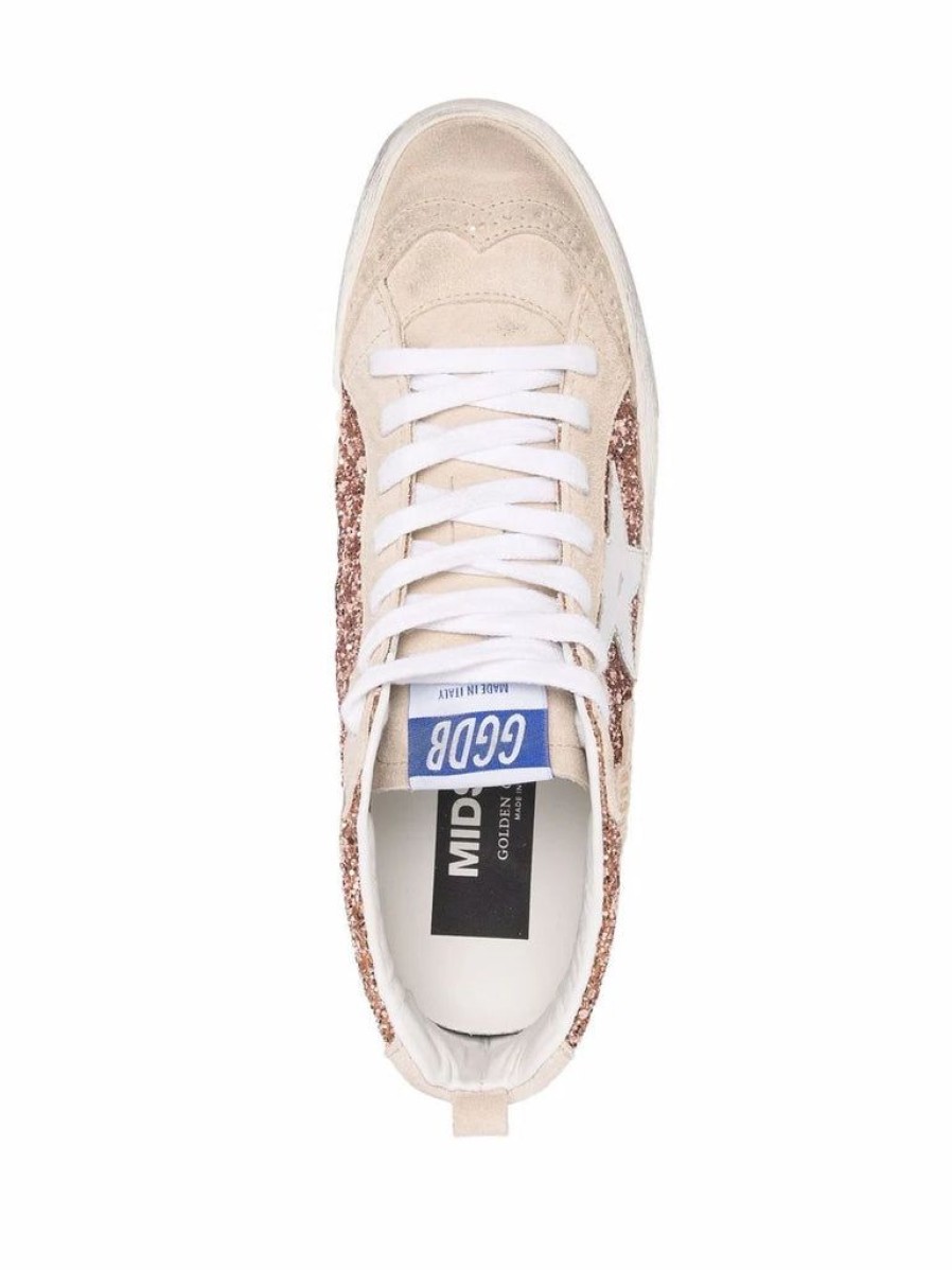 Shoes Golden Goose | Mid Star Sneaker Glitter Pink Pearl