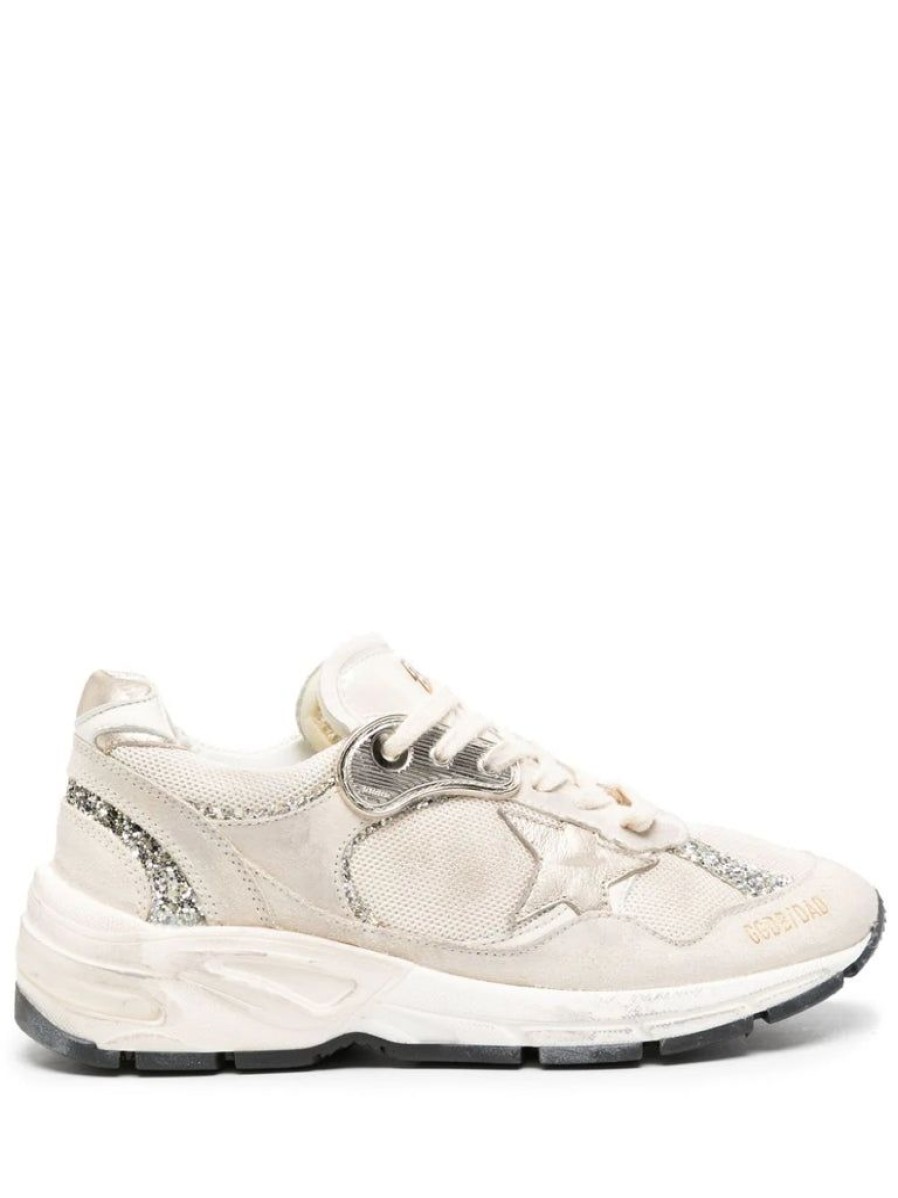 Shoes Golden Goose | Dad Sneaker Ecru Glitter Star