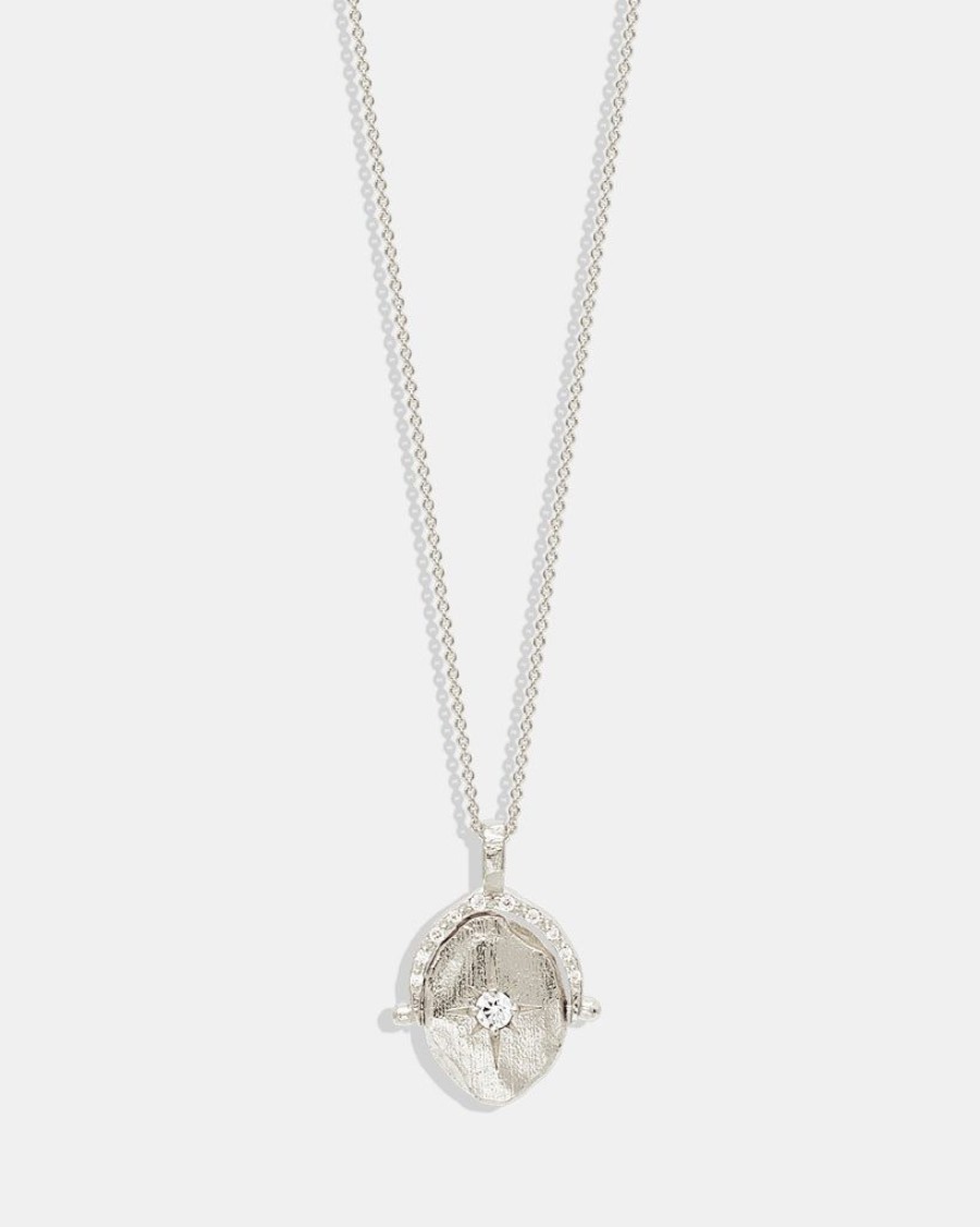 Accessories By Charlotte | North Star Spinner Necklace Silver