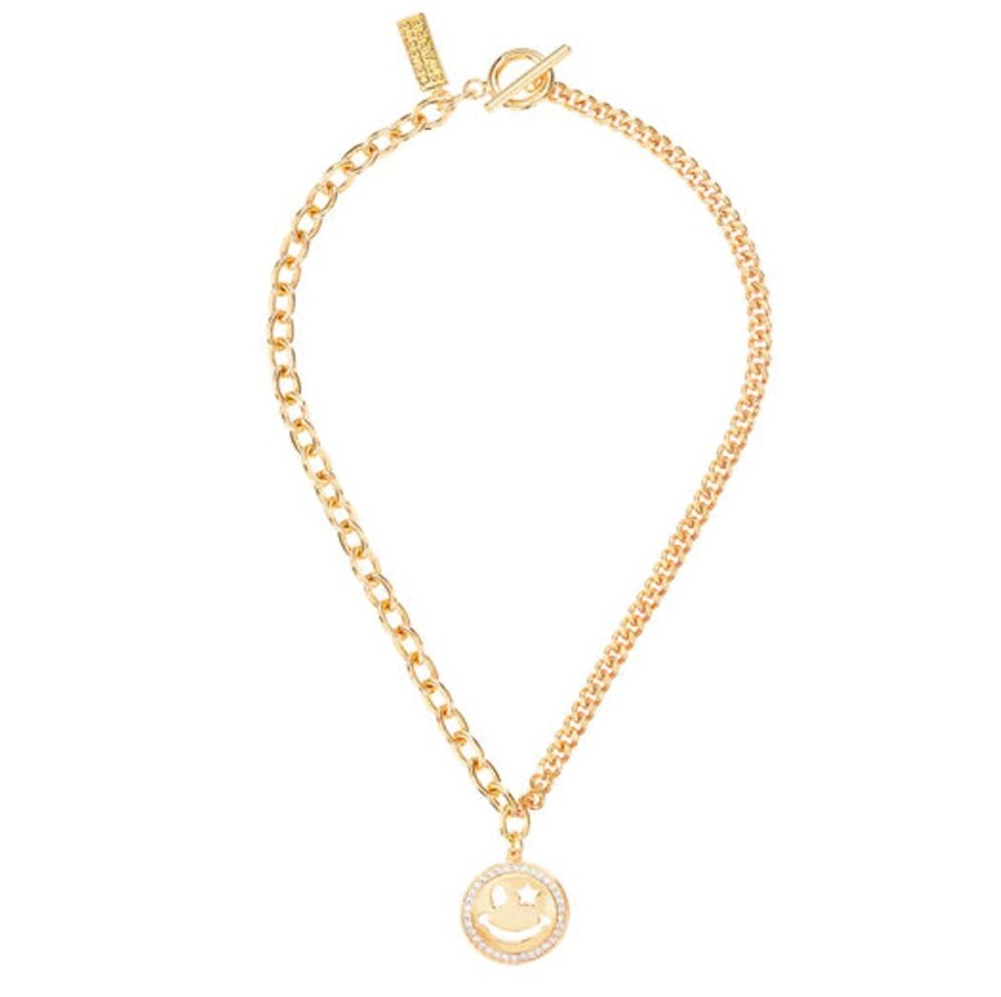 Accessories Celeste Starre | Wink If You Are Happy Necklace Gold