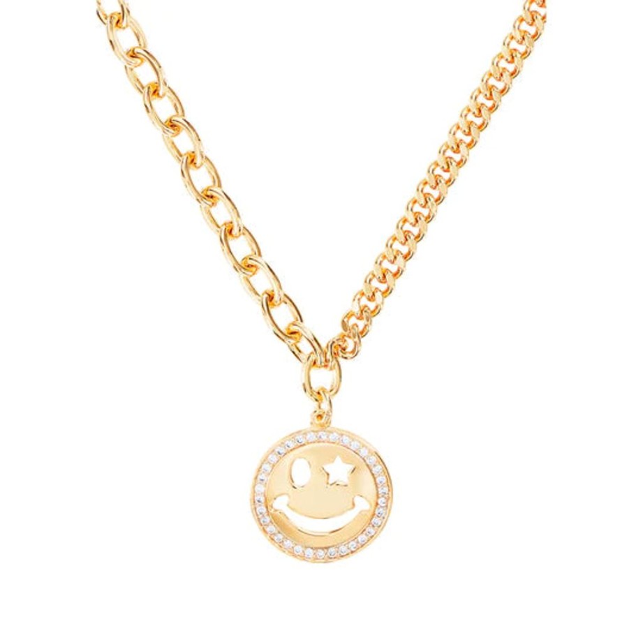 Accessories Celeste Starre | Wink If You Are Happy Necklace Gold